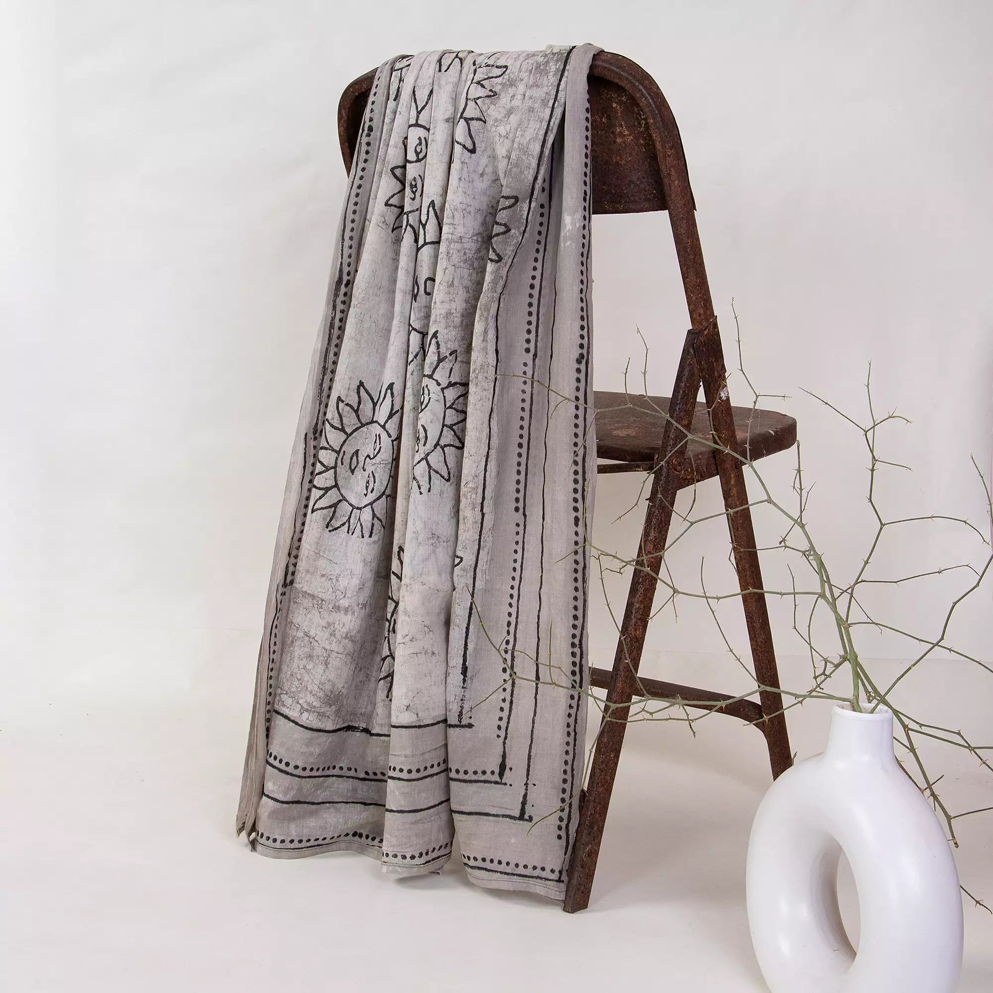Pure Cotton Hand Block Printed Women's Dupatta